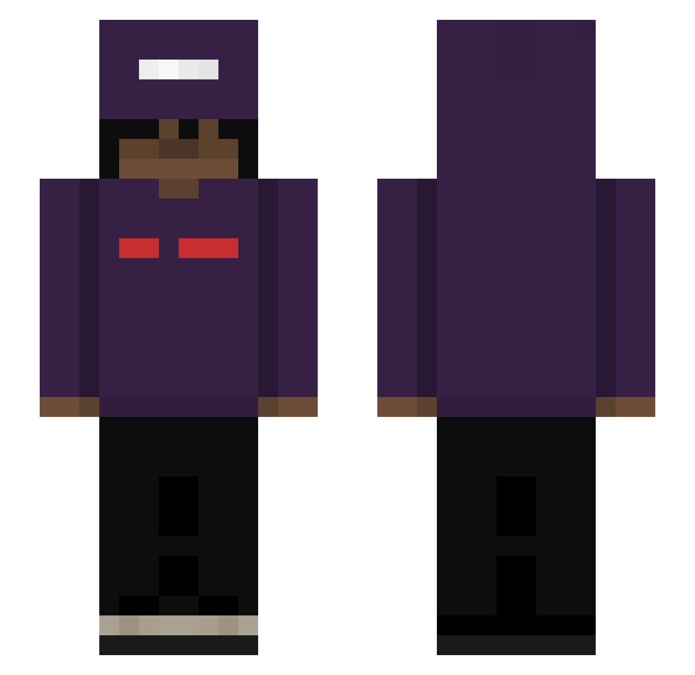 tqmzcc Minecraft skin, front and back view