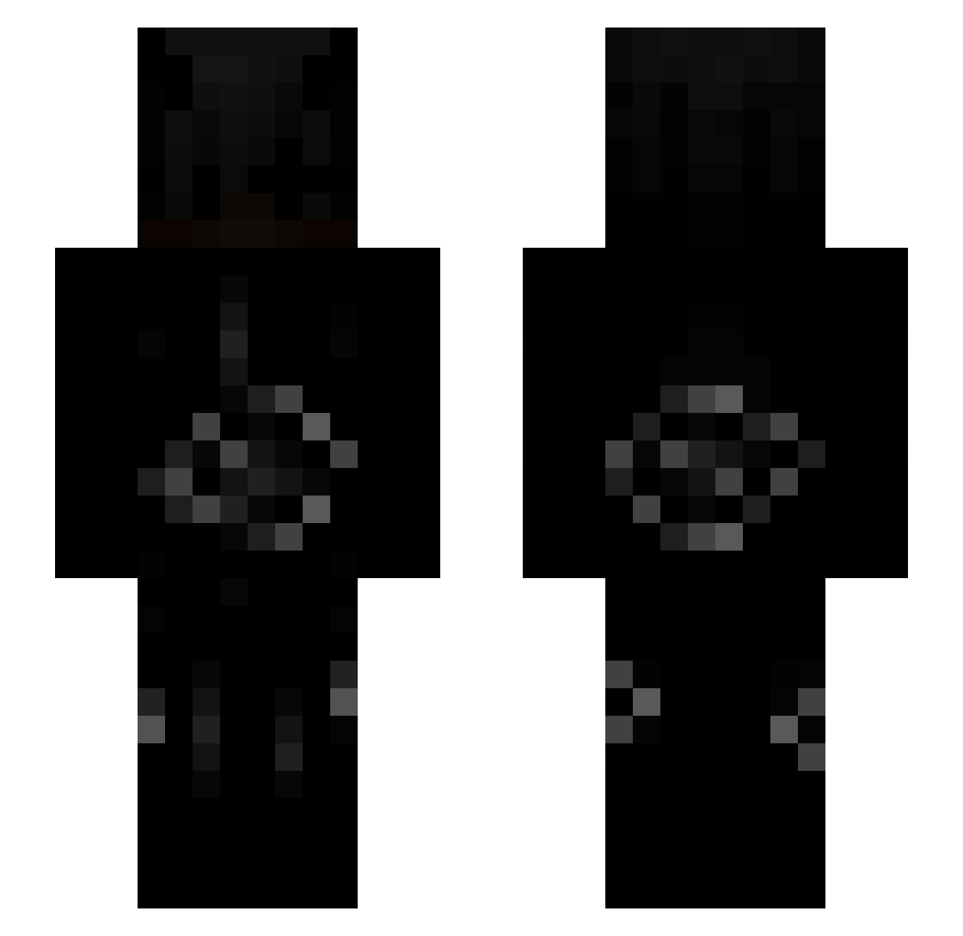Ikatchi Minecraft skin, front and back view