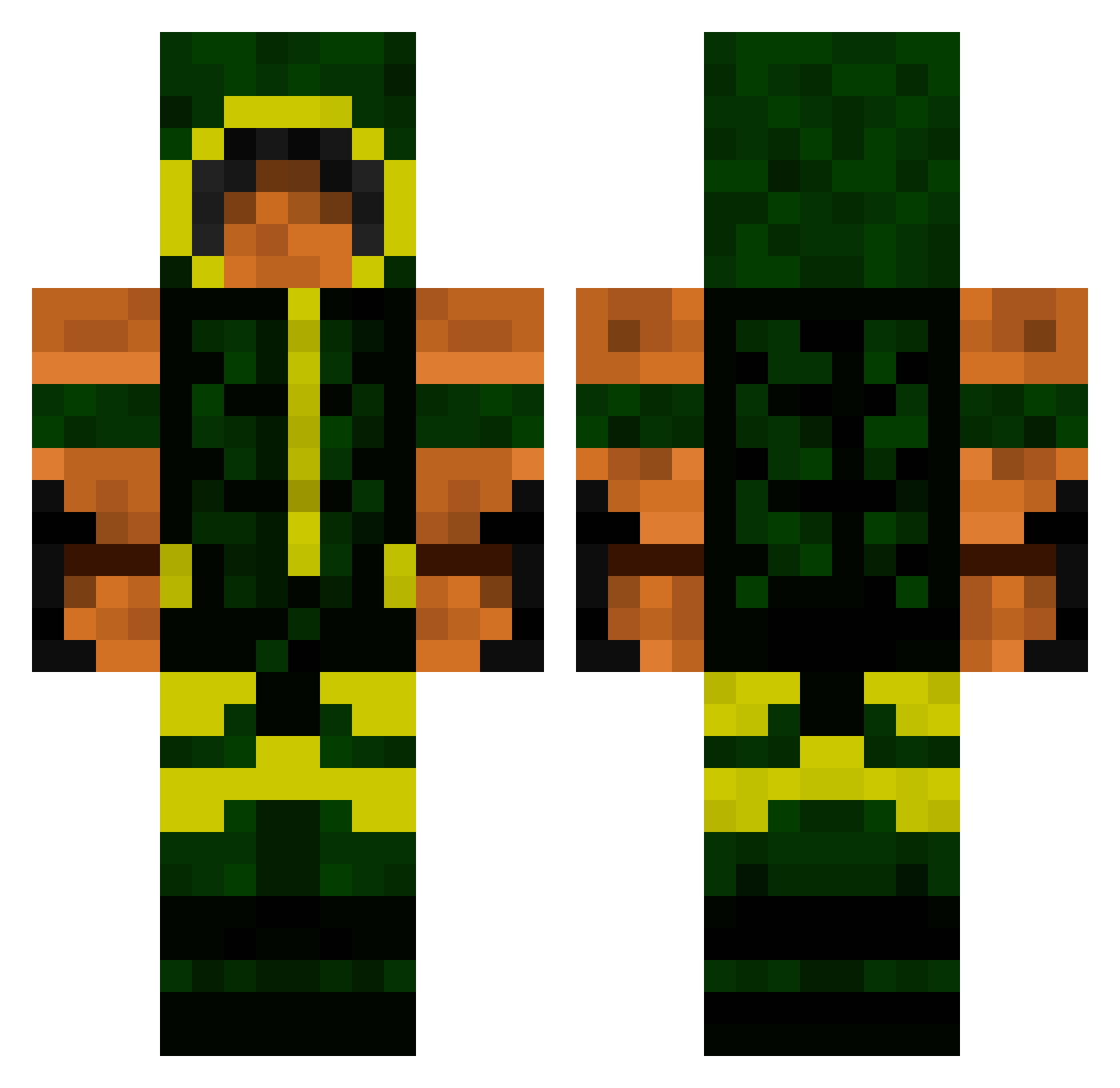 TheT2010 Minecraft skin, front and back view