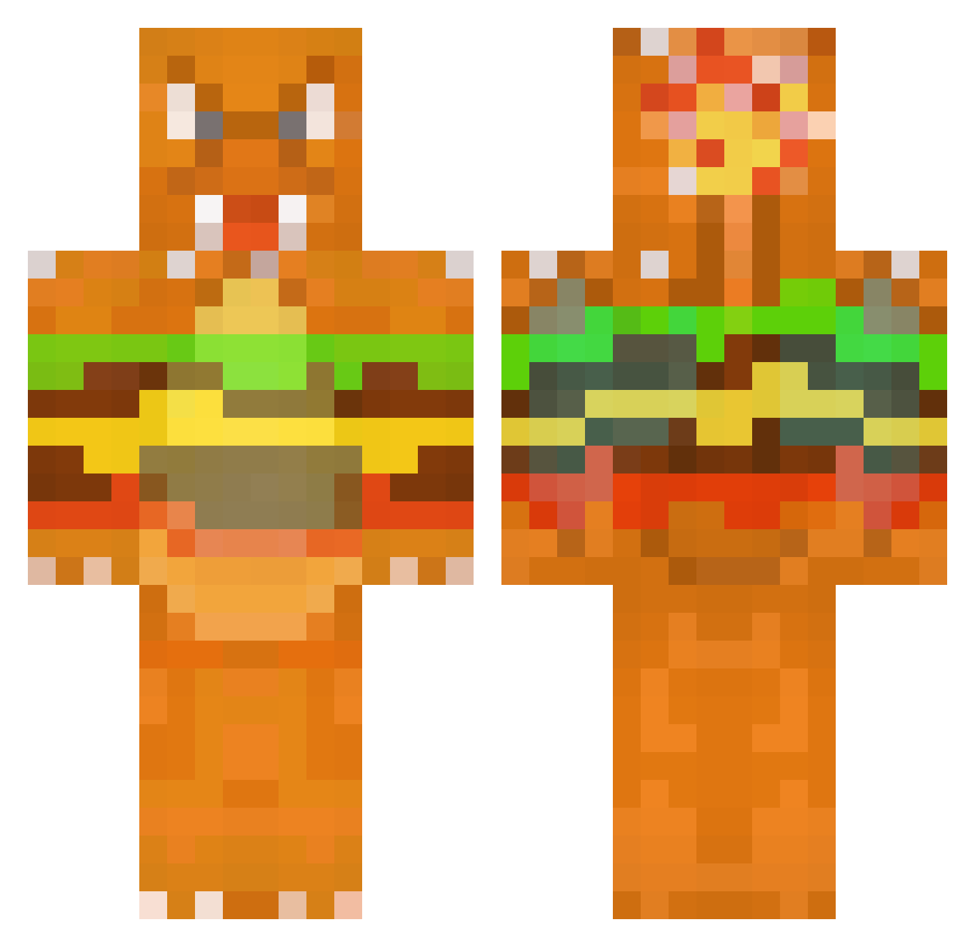 Donavan0825 Minecraft skin, front and back view