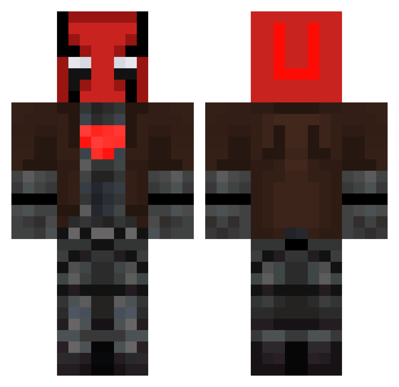 GreenWindow09 Minecraft skin, front and back view