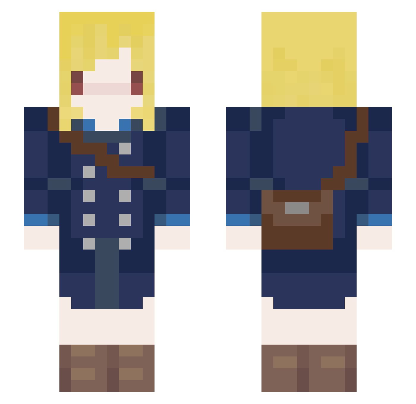 BrieRepublic Minecraft skin, front and back view
