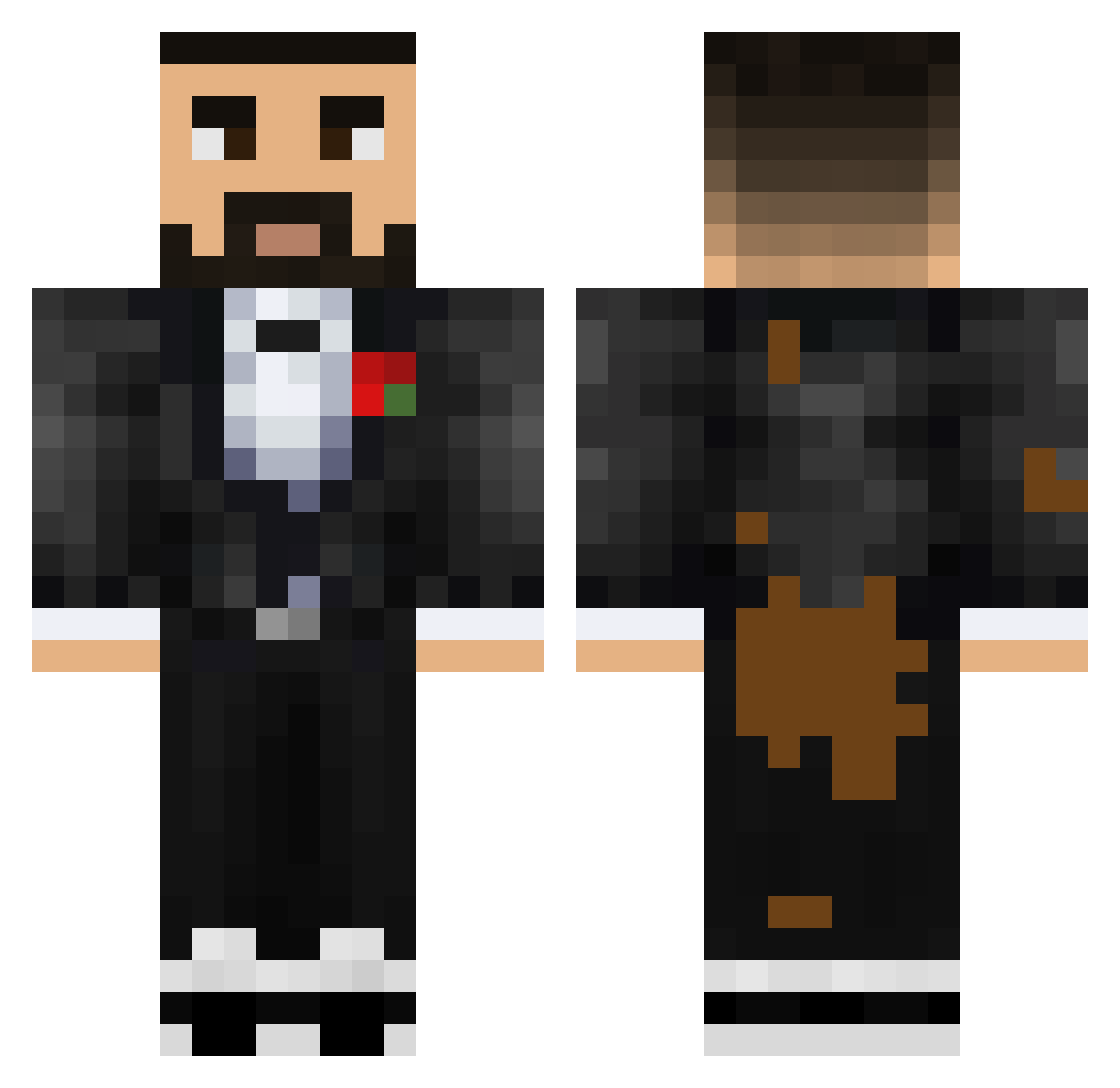 heisenburger911 Minecraft skin, front and back view