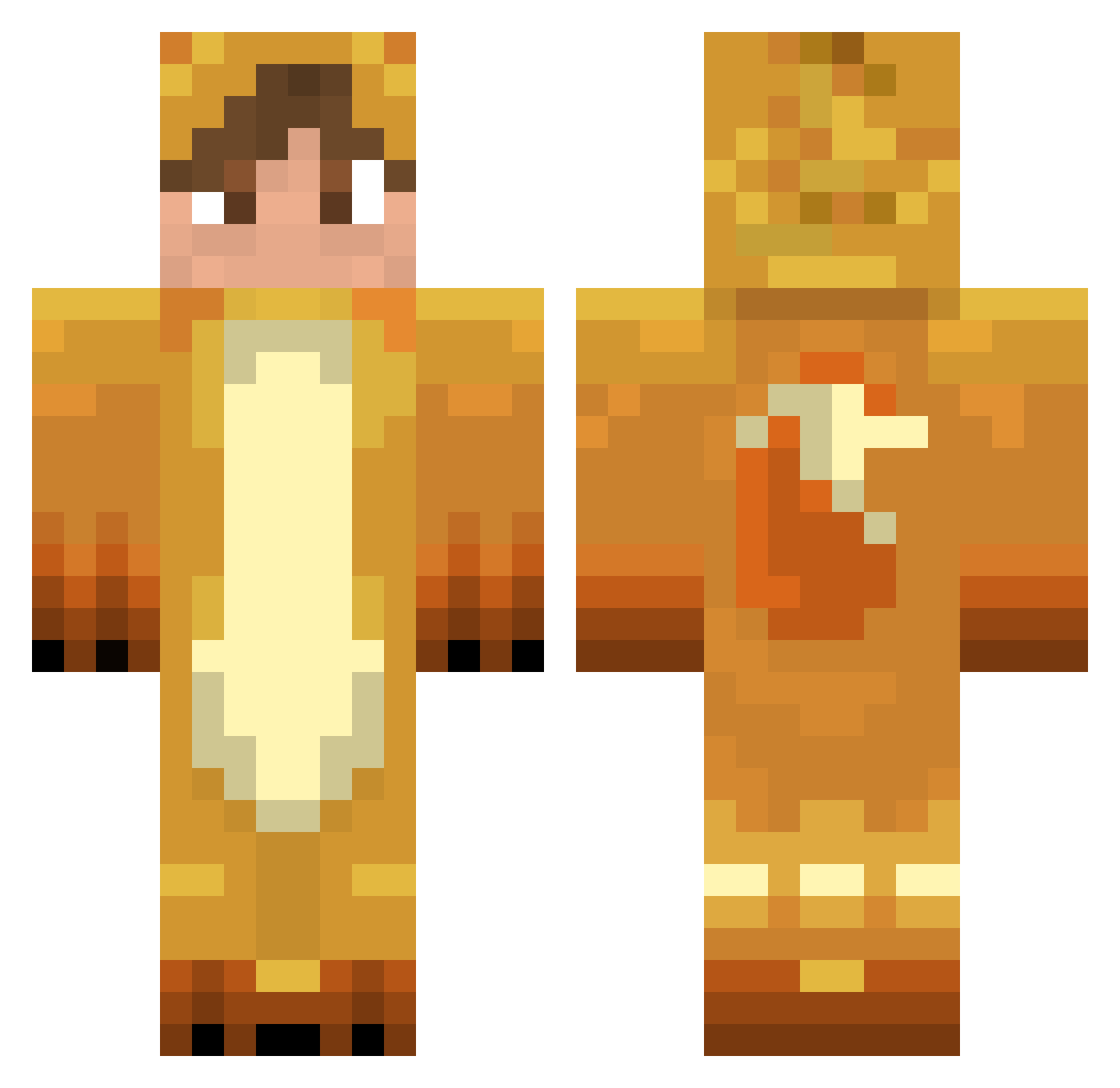 MustafaOzanC Minecraft skin, front and back view