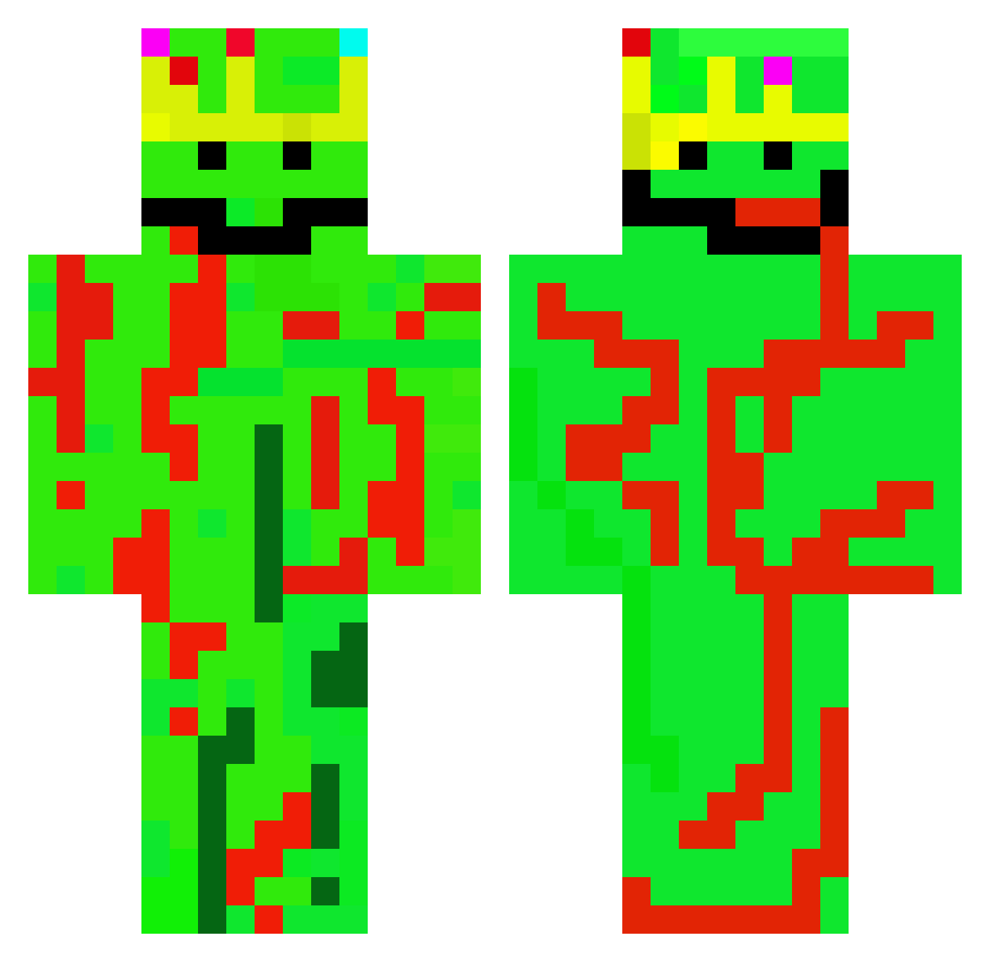 Helyum_ Minecraft skin, front and back view