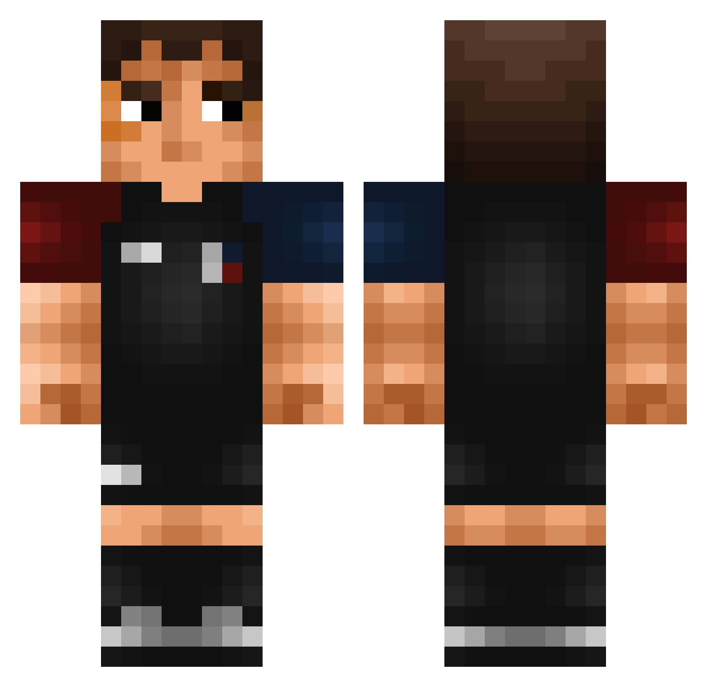 MoumouchGrosTeh Minecraft skin, front and back view