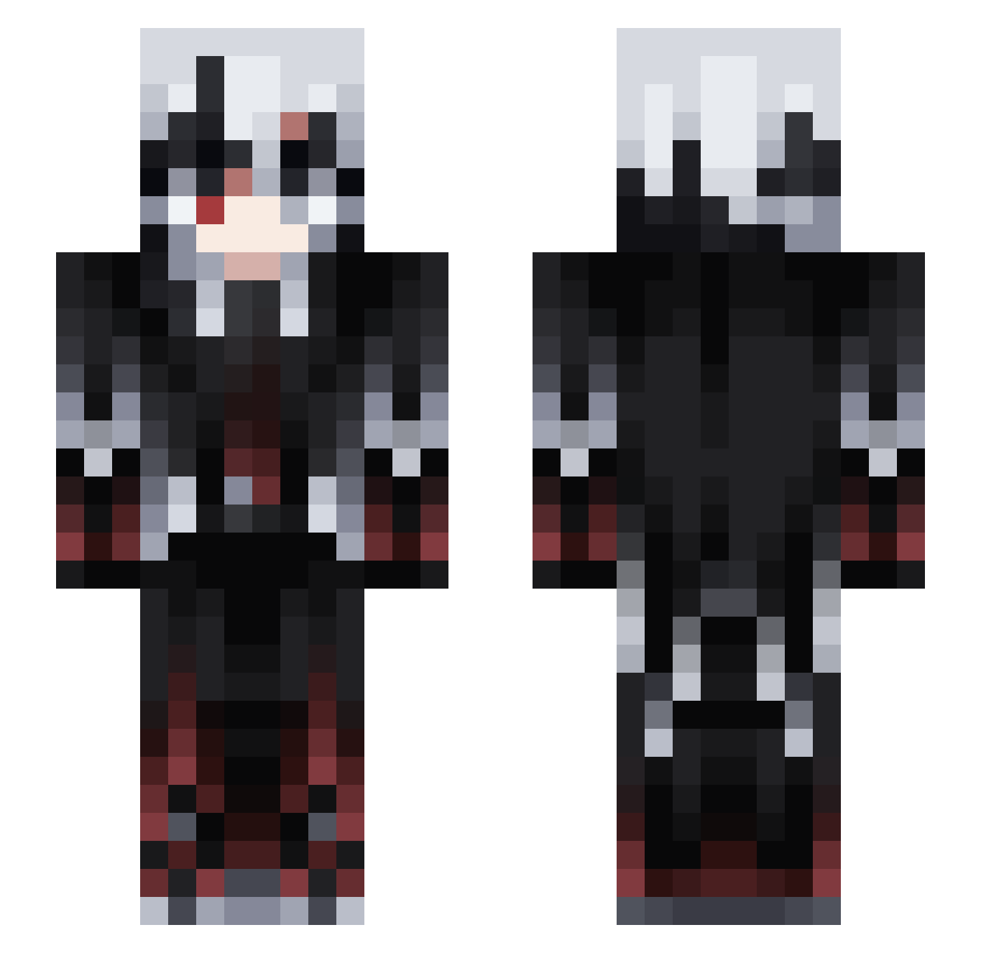 Nrmlsh Minecraft skin, front and back view