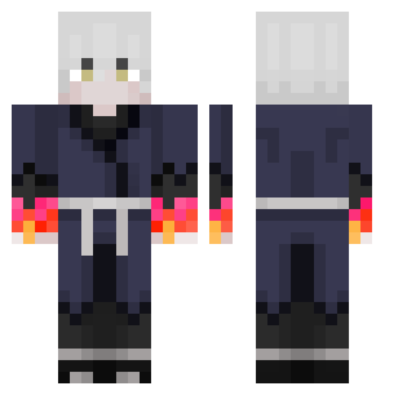 Ronizzz Minecraft skin, front and back view