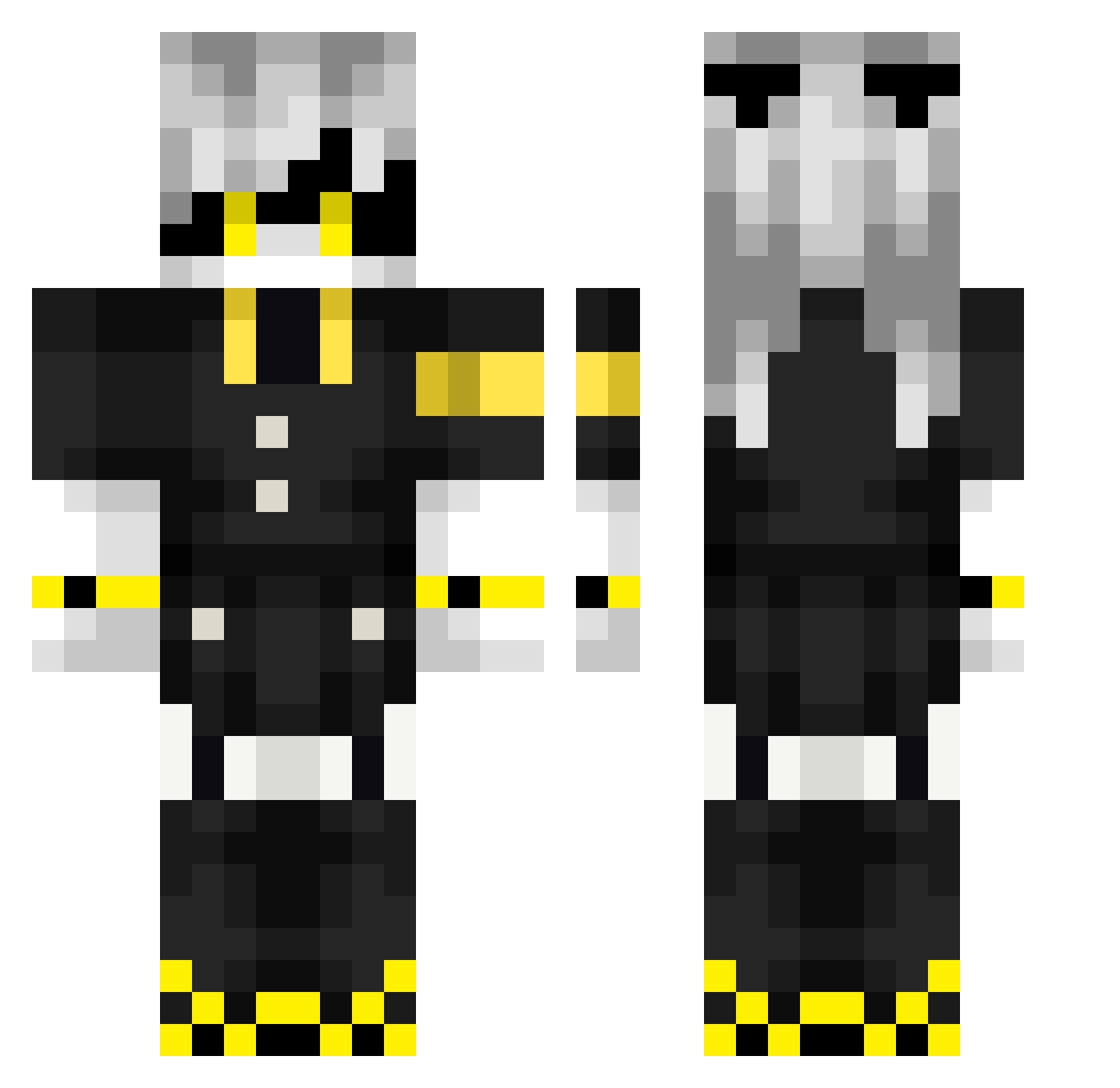 DaftPunk1998 Minecraft skin, front and back view