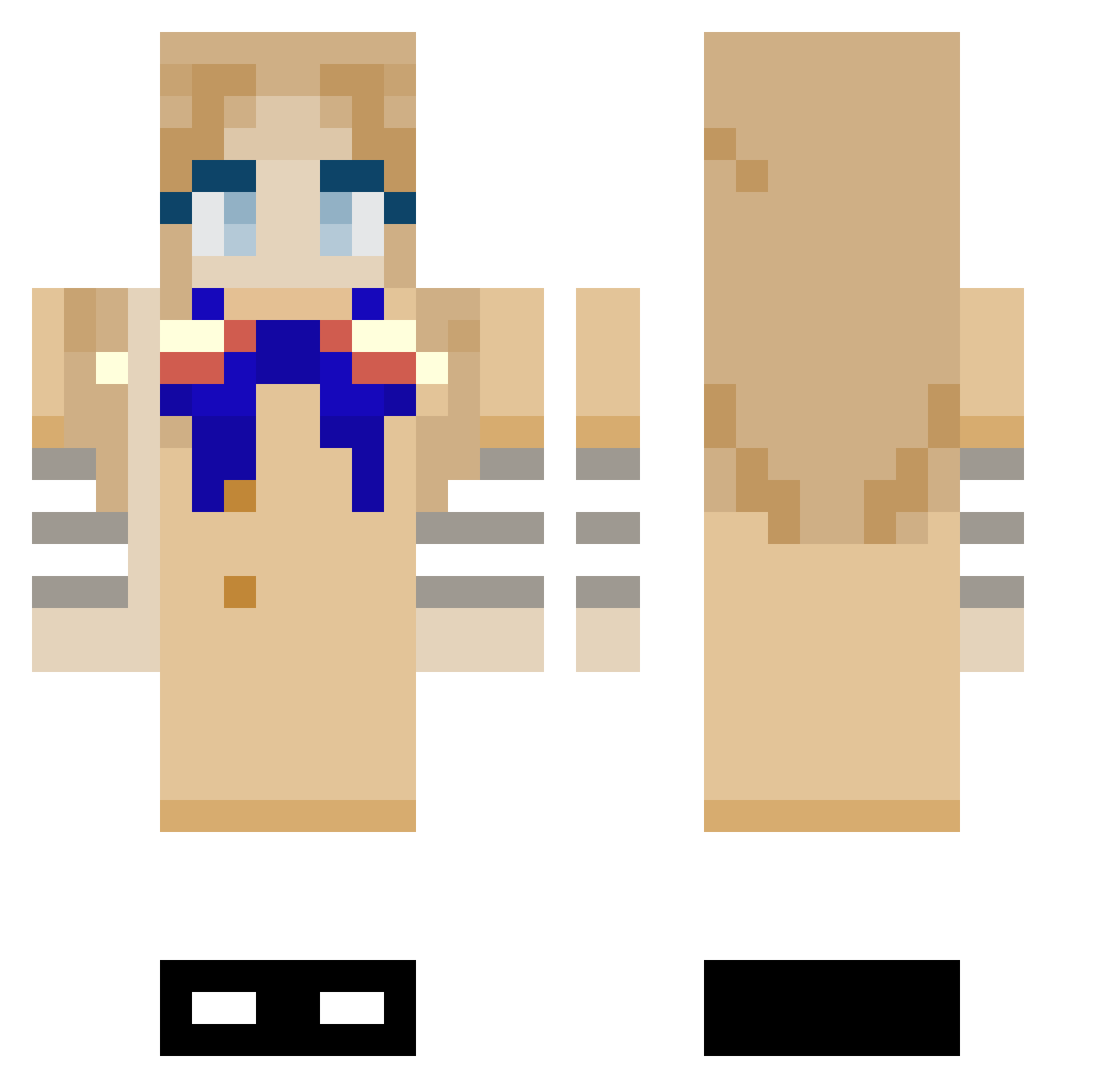_The_Dark_Pekka_ Minecraft skin, front and back view