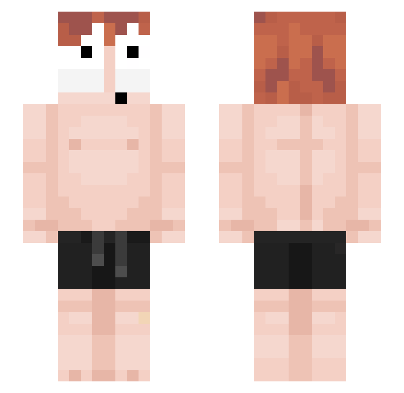 zpso Minecraft skin, front and back view