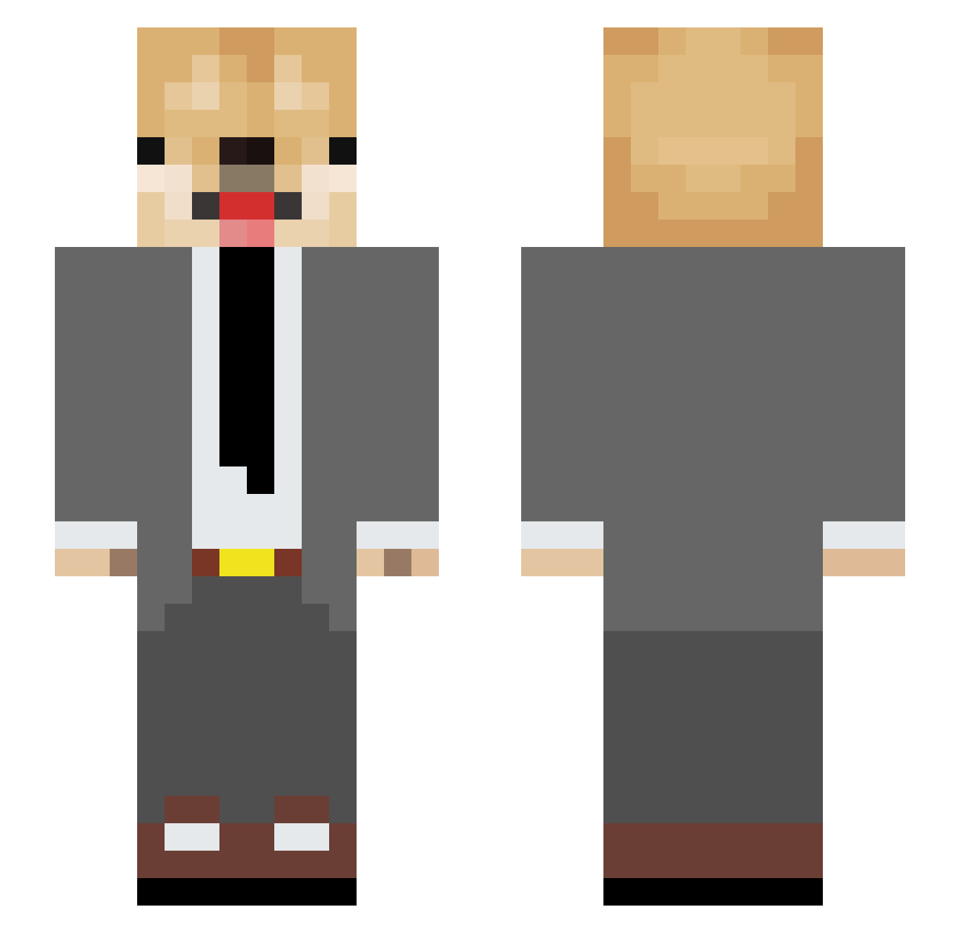 lksh00 Minecraft skin, front and back view