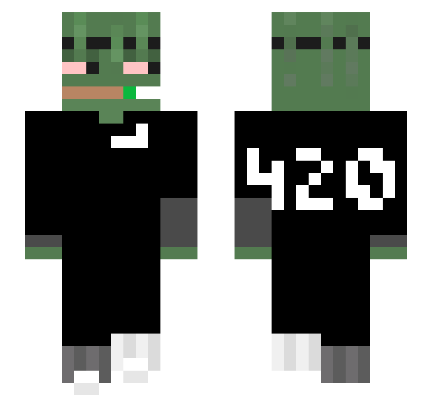 Johncik Minecraft skin, front and back view