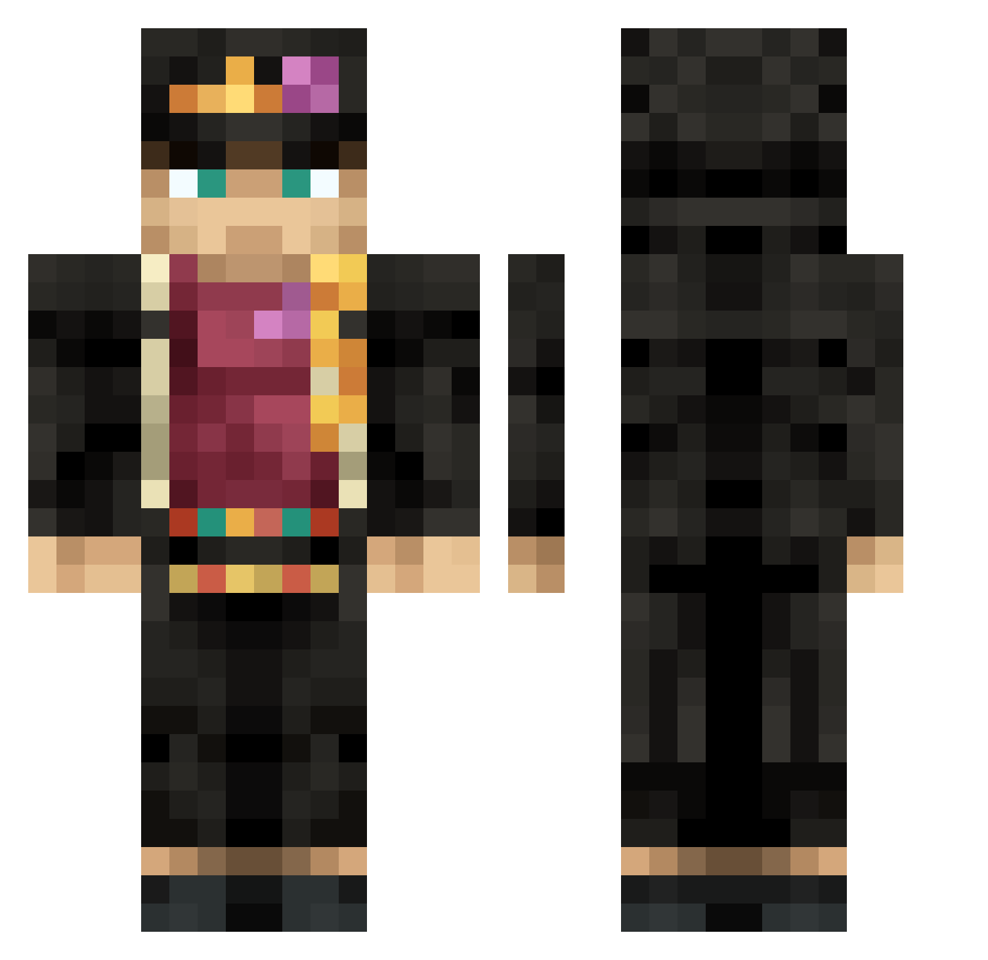 CupCakeCanister Minecraft skin, front and back view