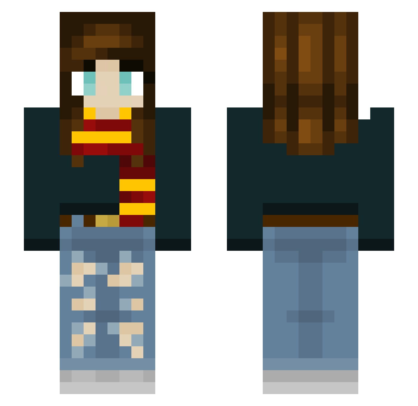 EriiBearr Minecraft skin, front and back view