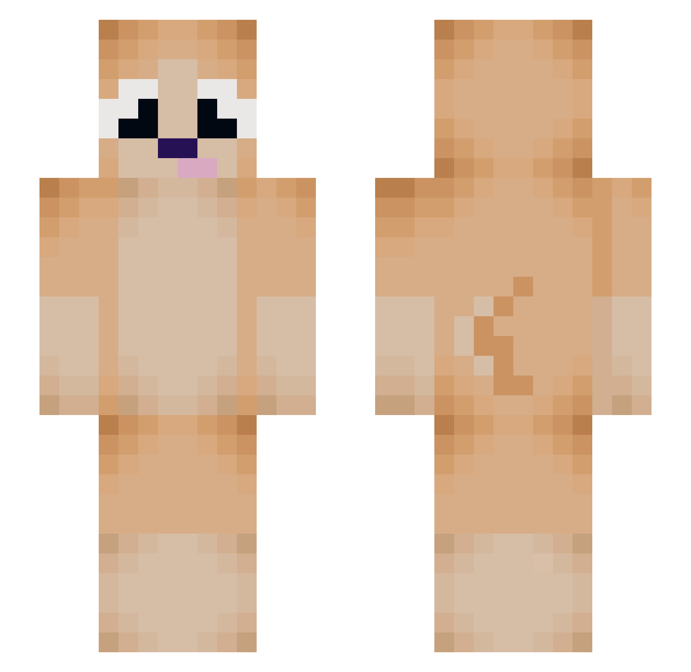n0kxit Minecraft skin, front and back view