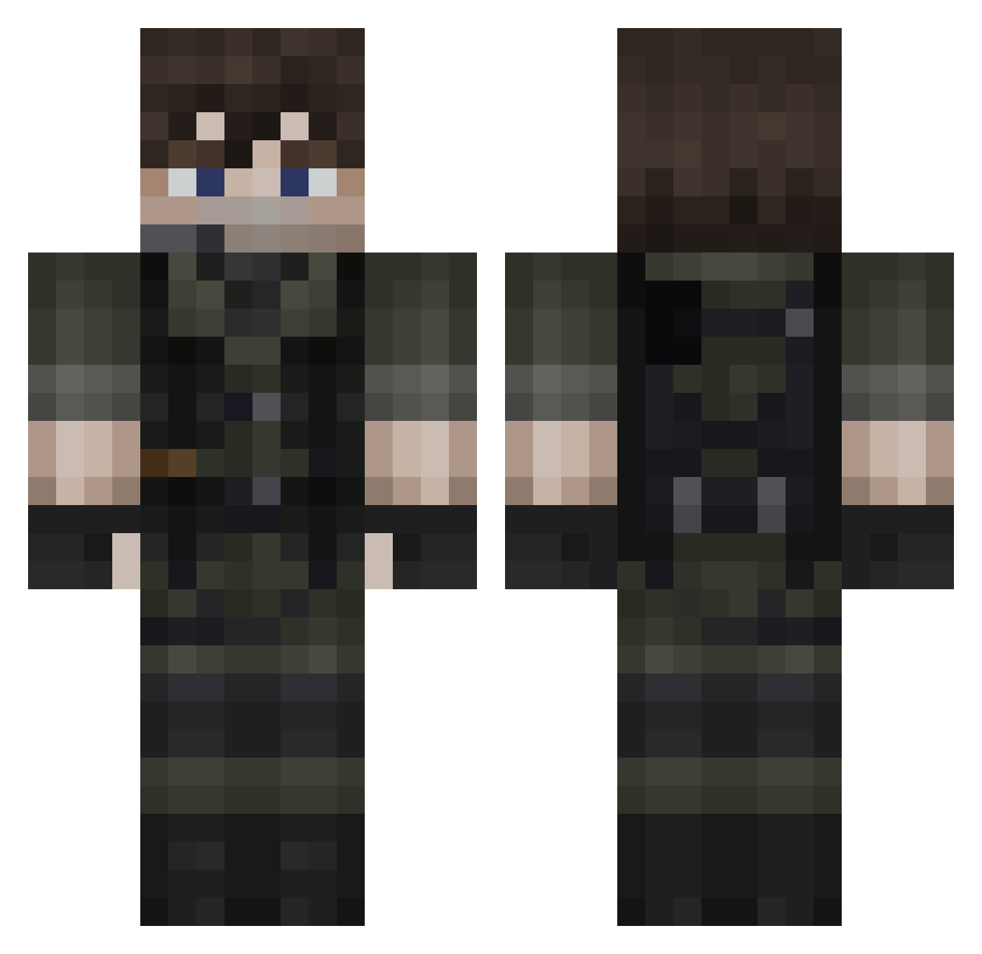 xNaThaNooooo Minecraft skin, front and back view