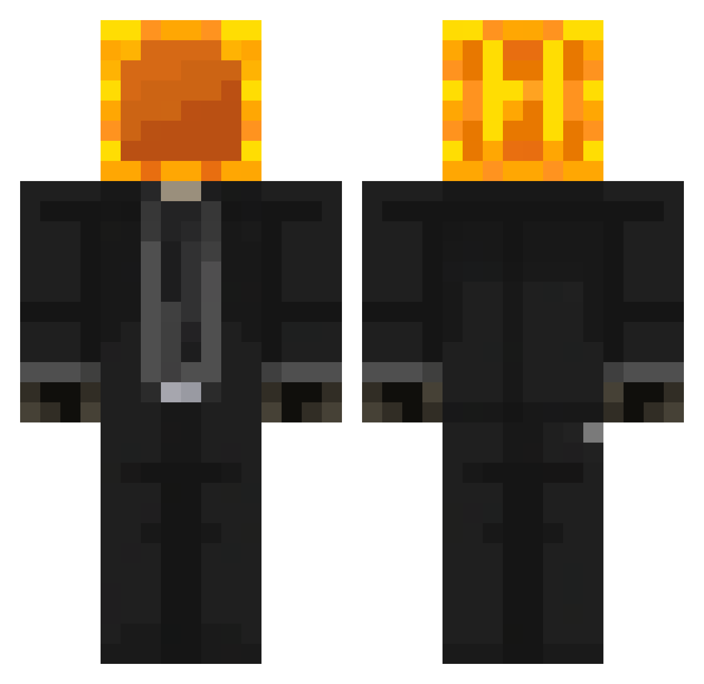 Kaito108 Minecraft skin, front and back view