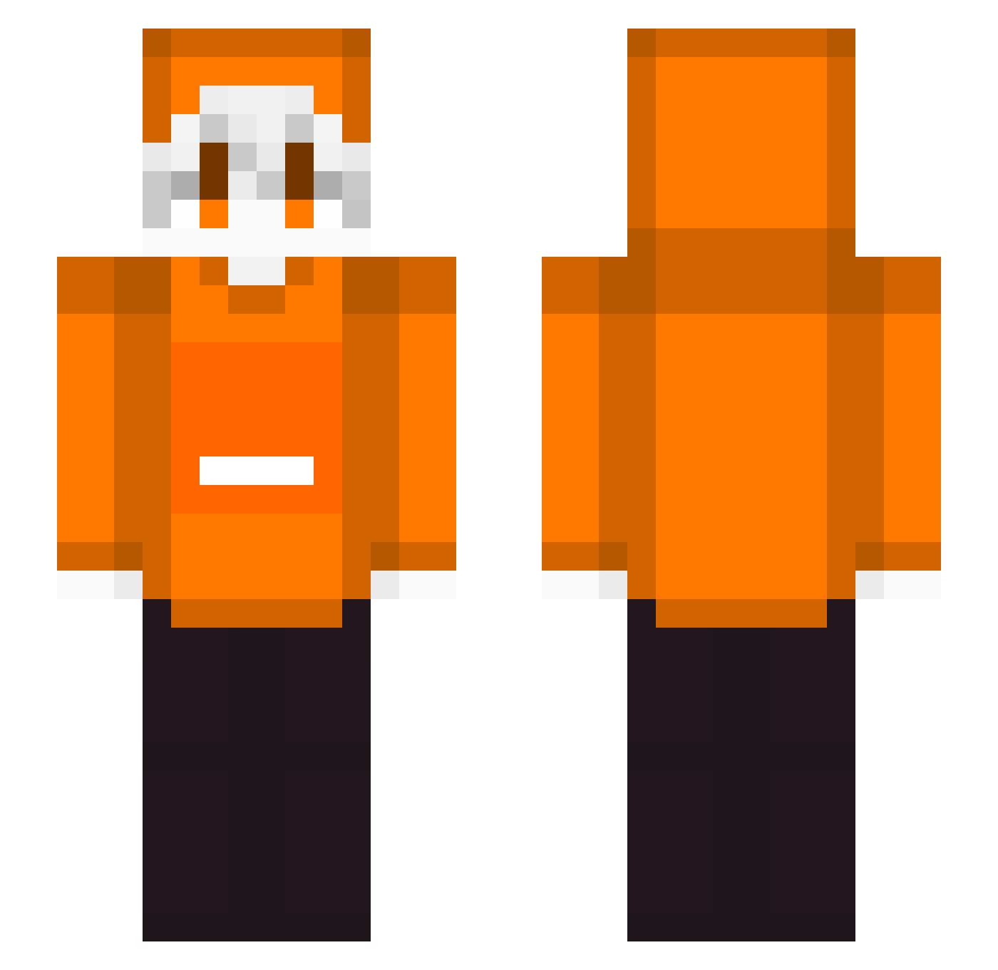 horloger01 Minecraft skin, front and back view