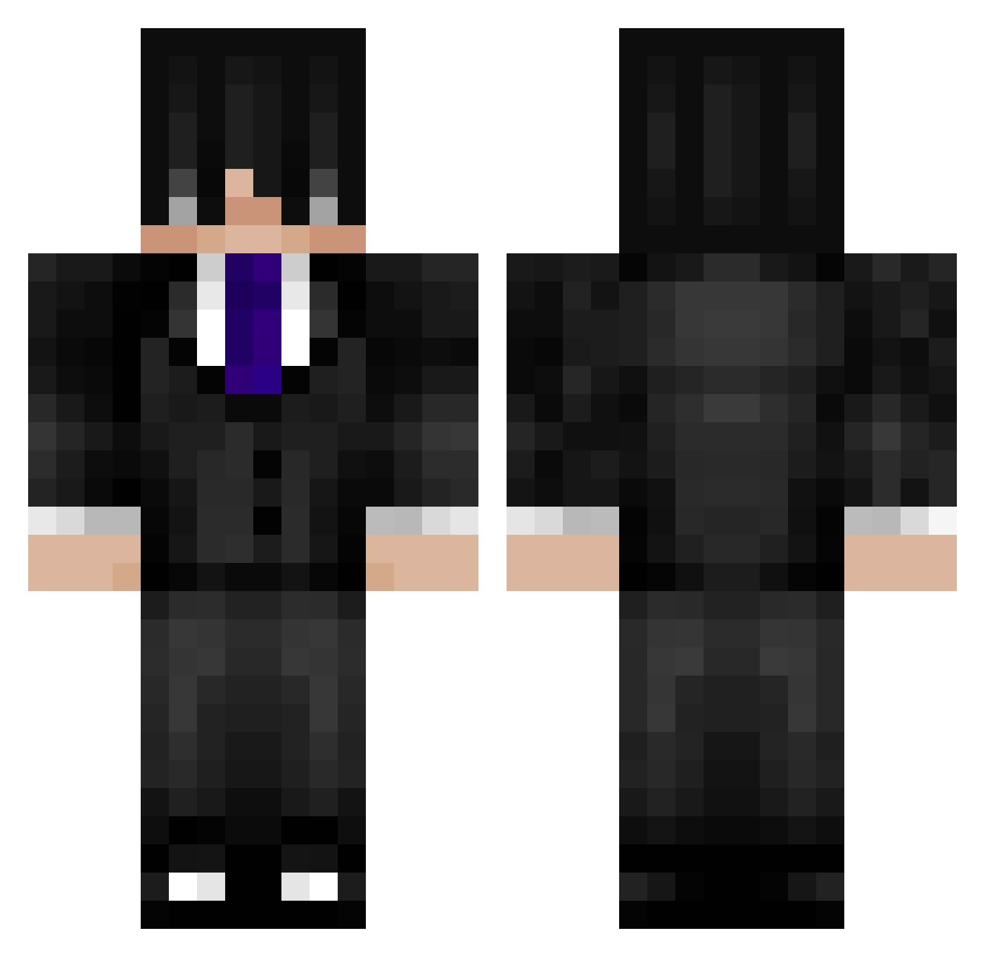 soyjayce Minecraft skin, front and back view