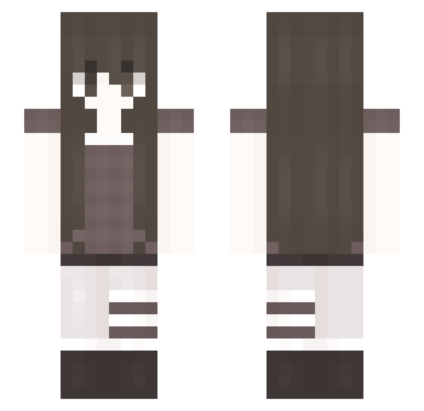 r3bzy7x Minecraft skin, front and back view