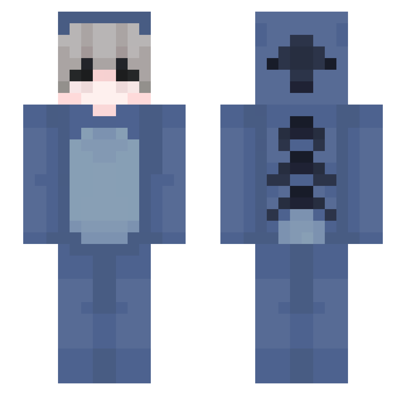 MatX21 Minecraft skin, front and back view