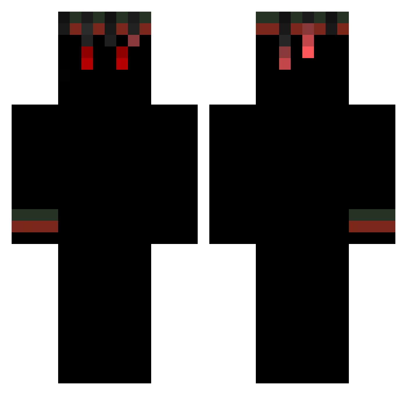 AOKB Minecraft skin, front and back view