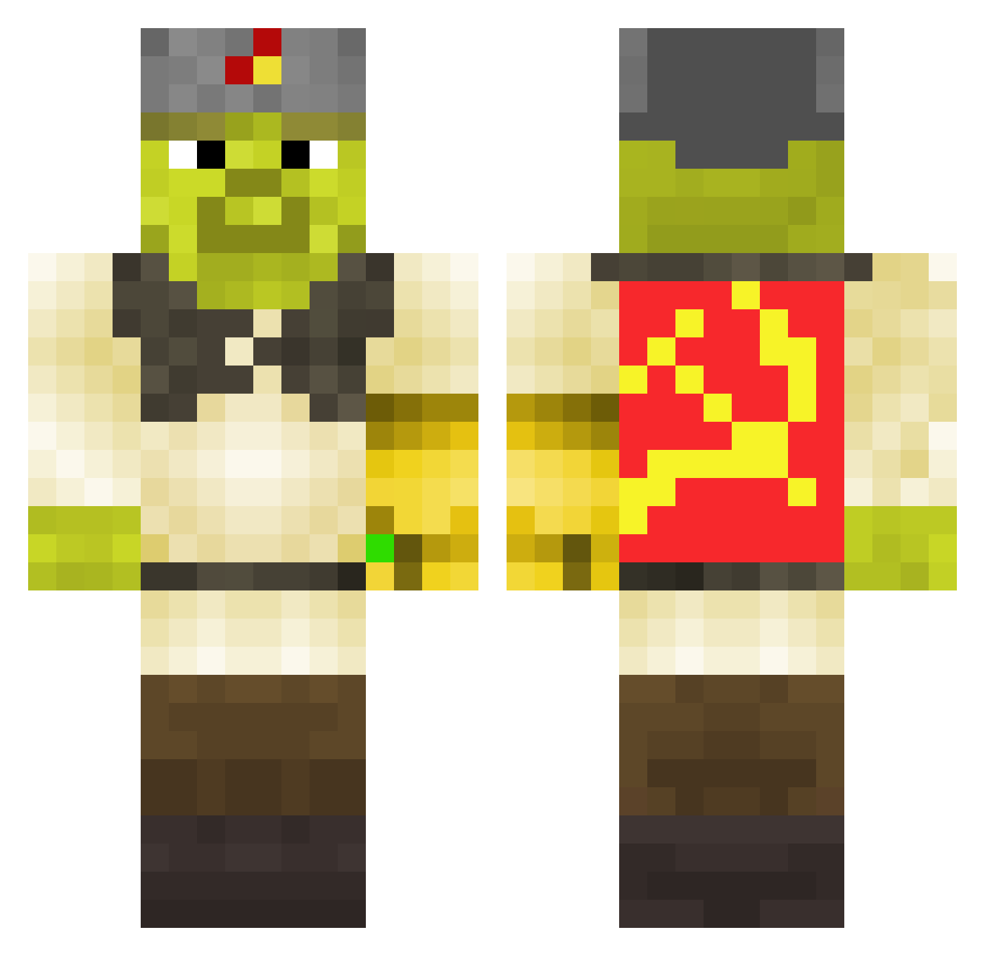 __CHUCKLES__ Minecraft skin, front and back view