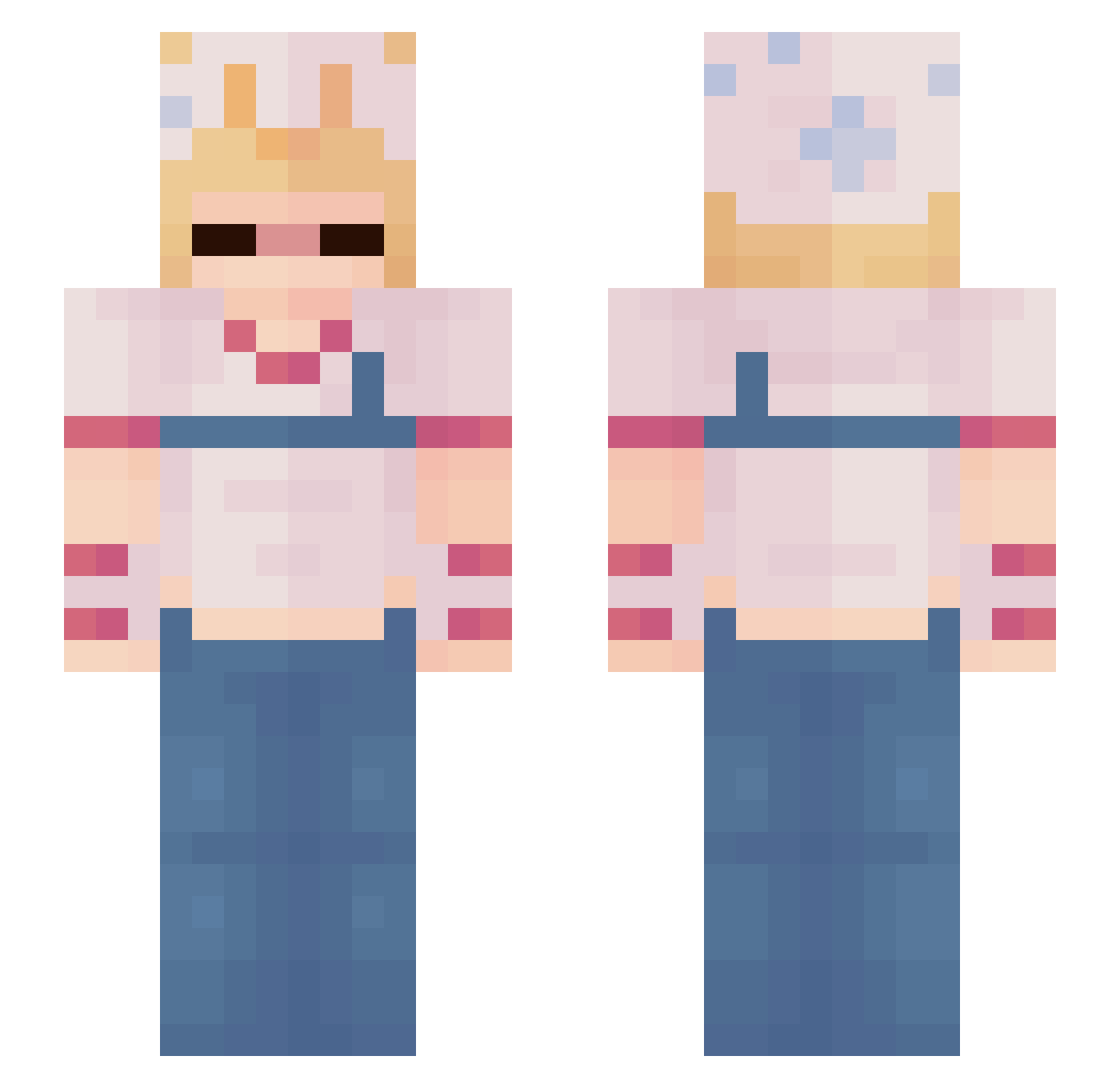 Suke4401 Minecraft skin, front and back view