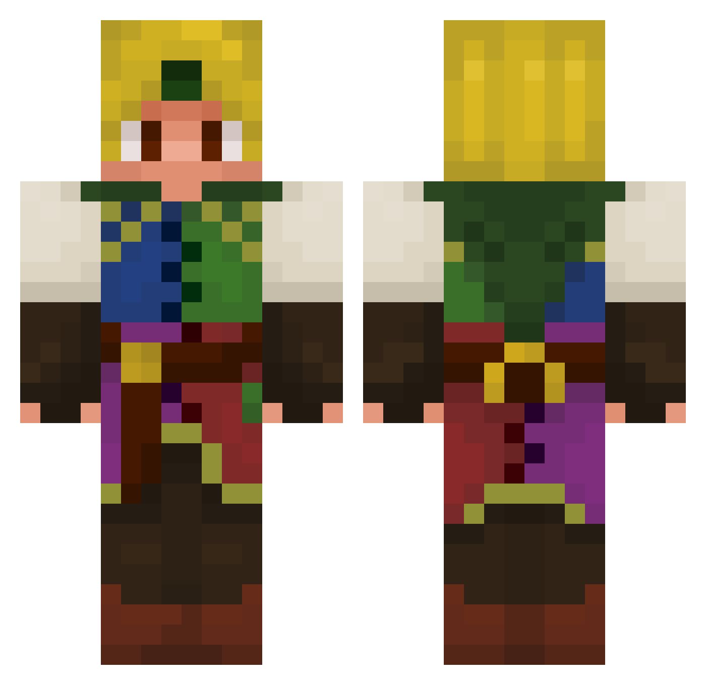chirpa2 Minecraft skin, front and back view