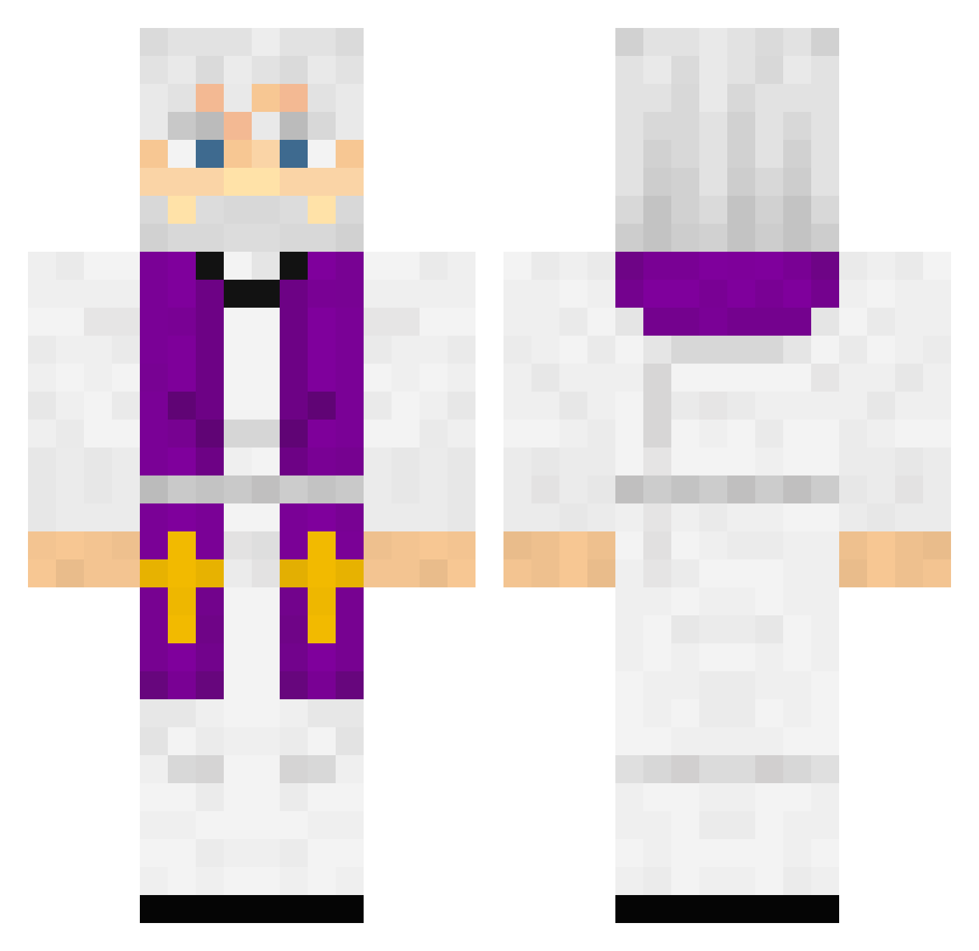 TenQuid Minecraft skin, front and back view