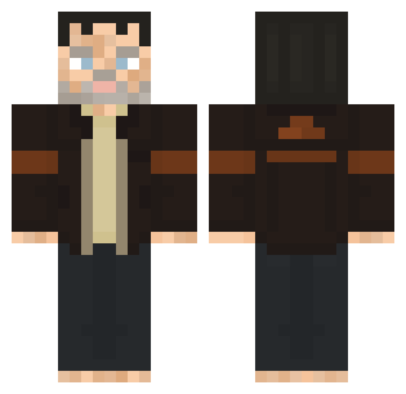 IceMajor2 Minecraft skin, front and back view