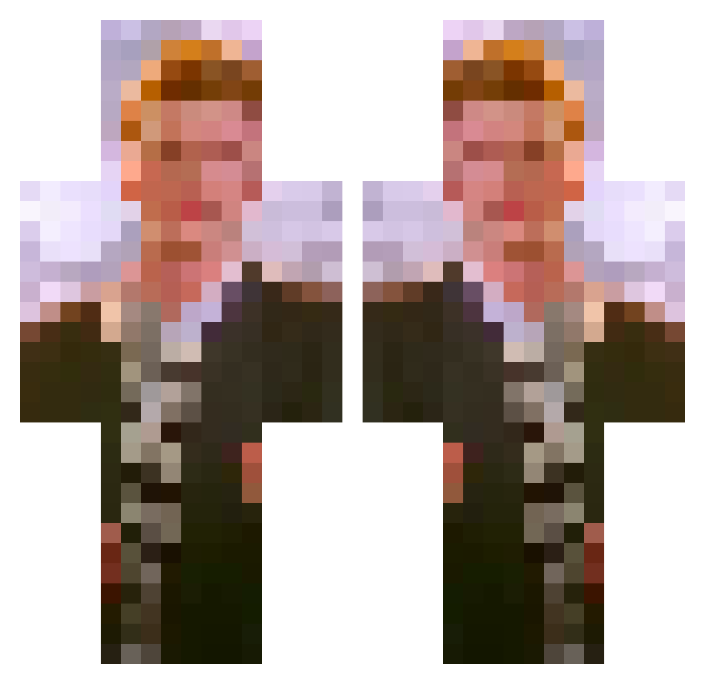 gmgthelegend Minecraft skin, front and back view