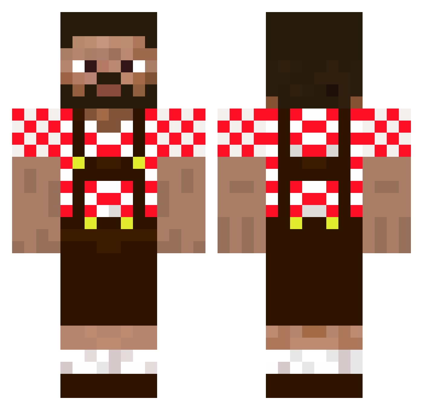 AmigoTaco Minecraft skin, front and back view