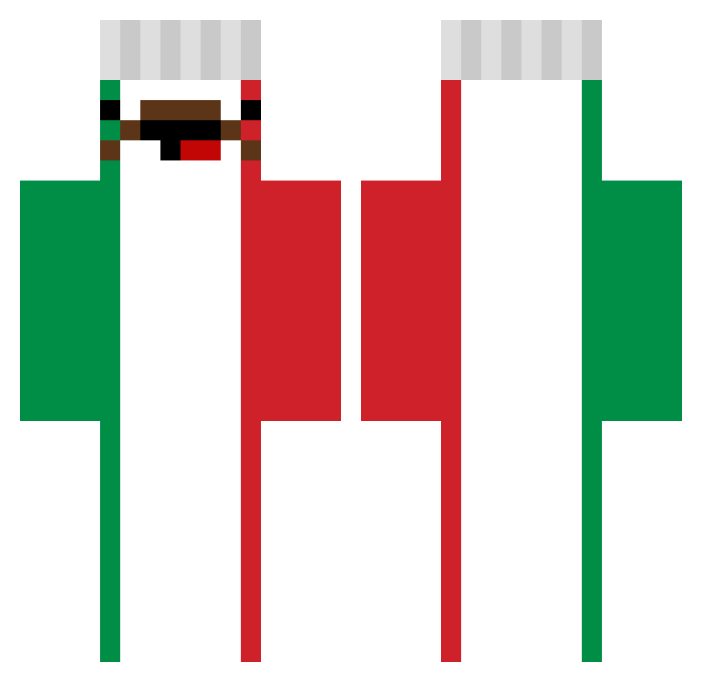 GGioele09 Minecraft skin, front and back view