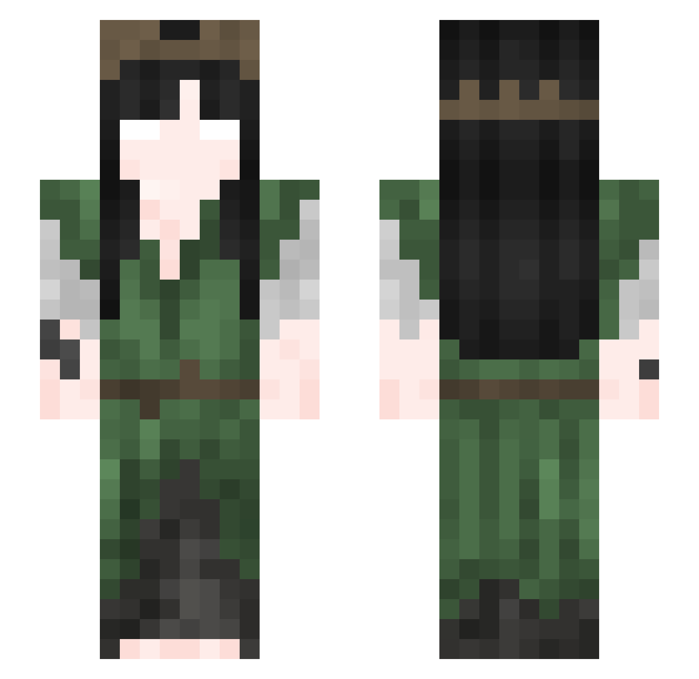 RatBurger1741 Minecraft skin, front and back view