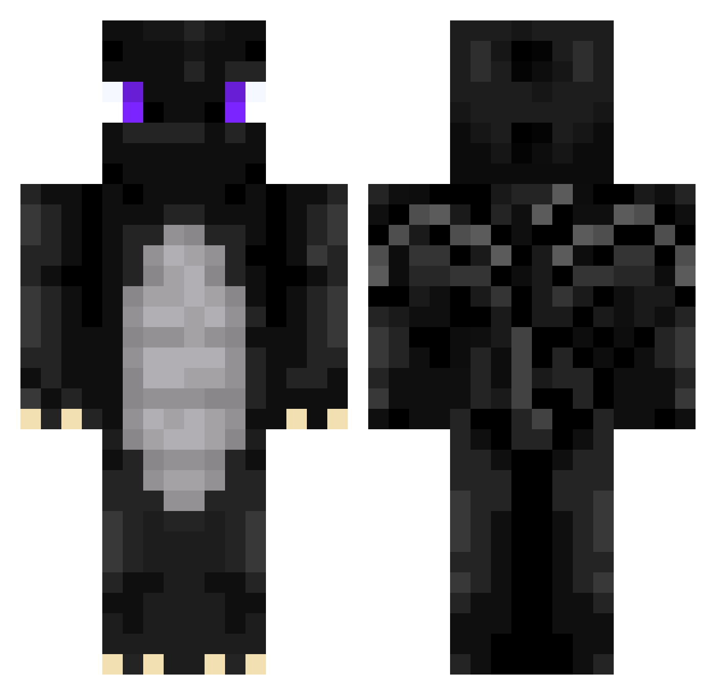 BabyGumbal Minecraft skin, front and back view