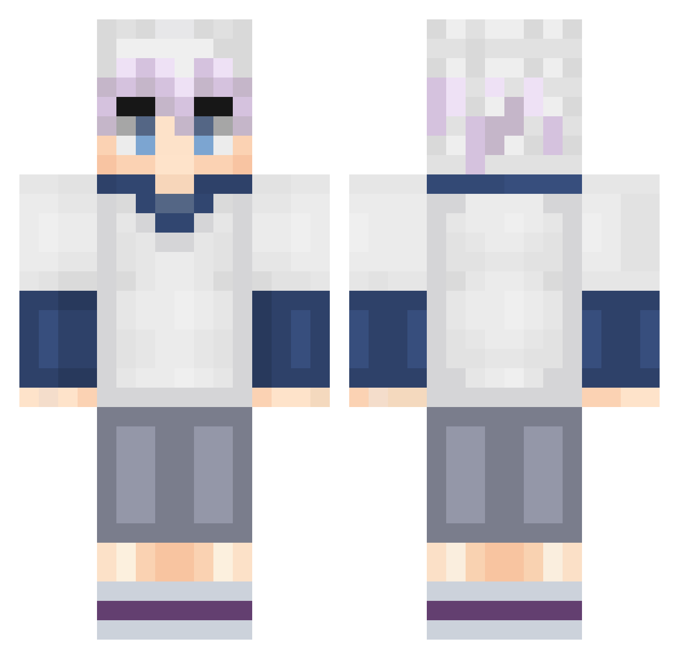Vicelord Minecraft skin, front and back view
