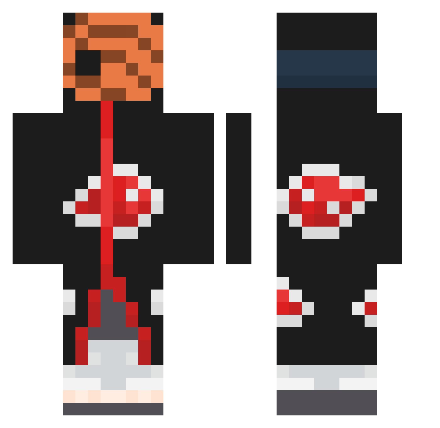 ThePapaJae Minecraft skin, front and back view