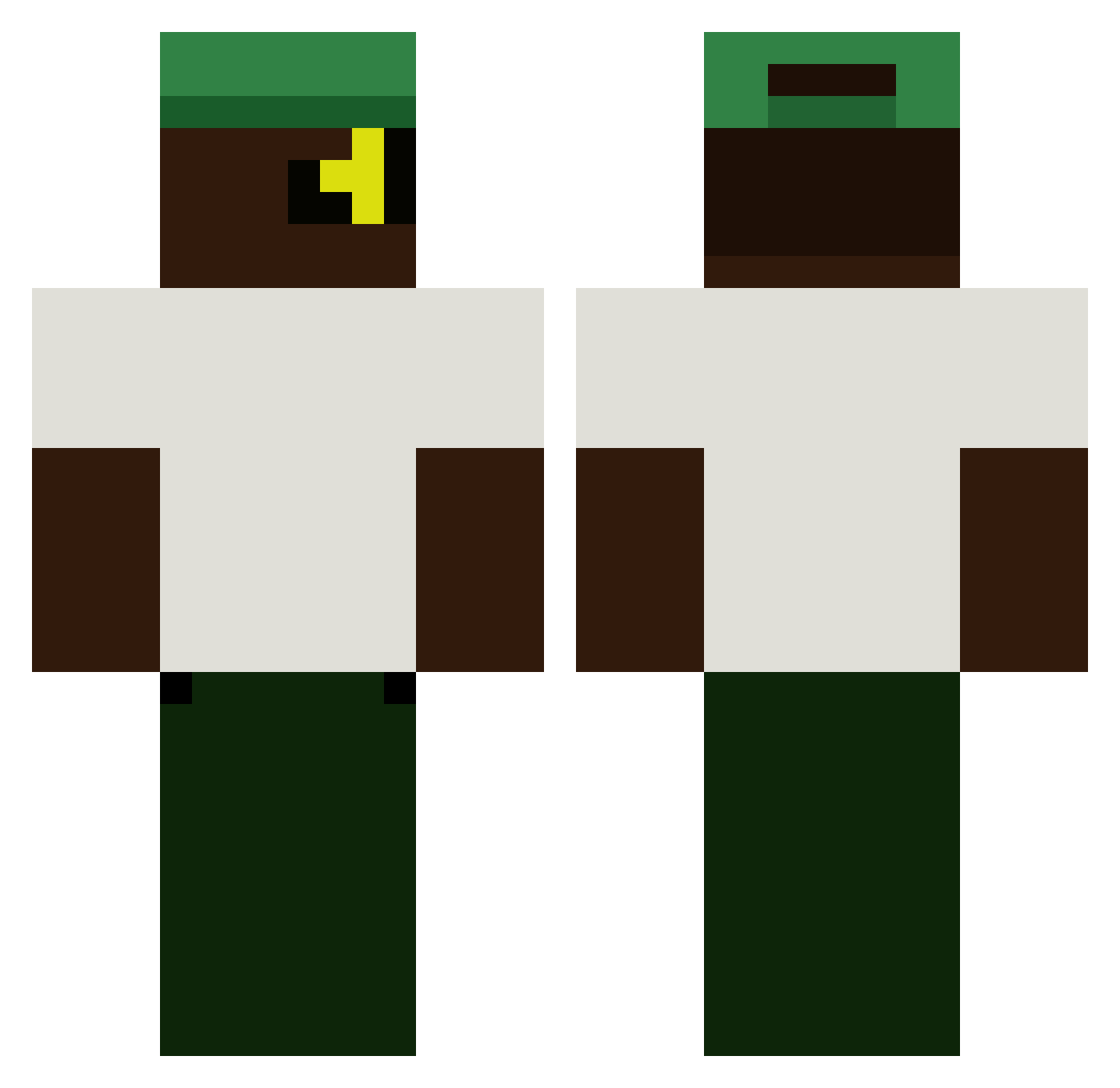 Kamu_Er_Dejlig Minecraft skin, front and back view