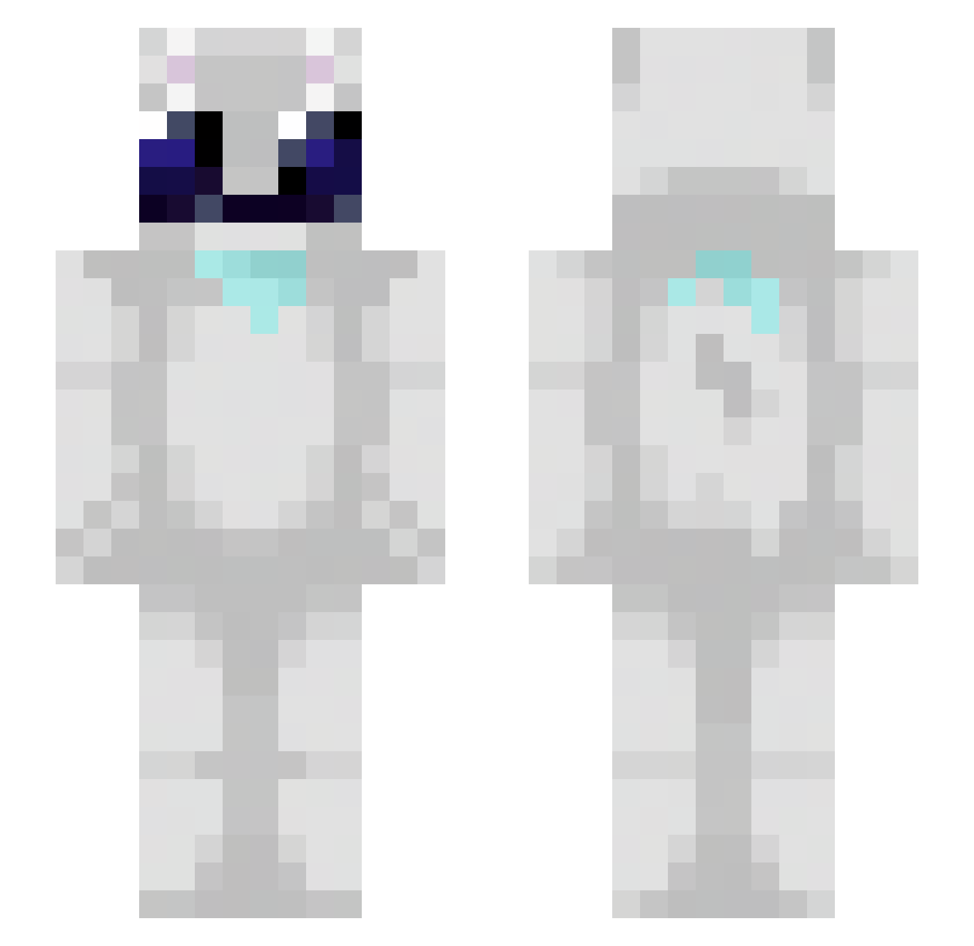 felinium Minecraft skin, front and back view