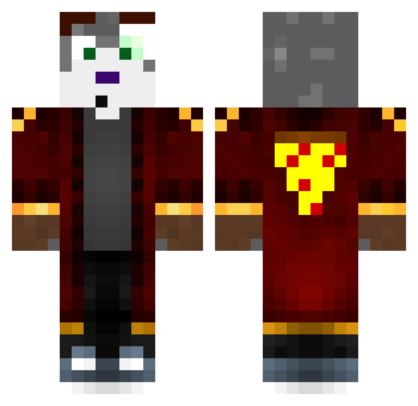 KyVyxX Minecraft skin, front and back view