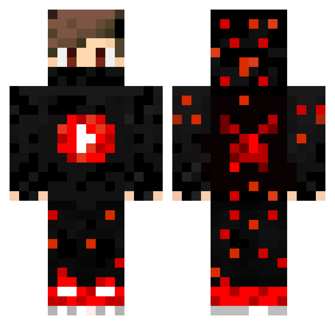 Rowan1018 Minecraft skin, front and back view