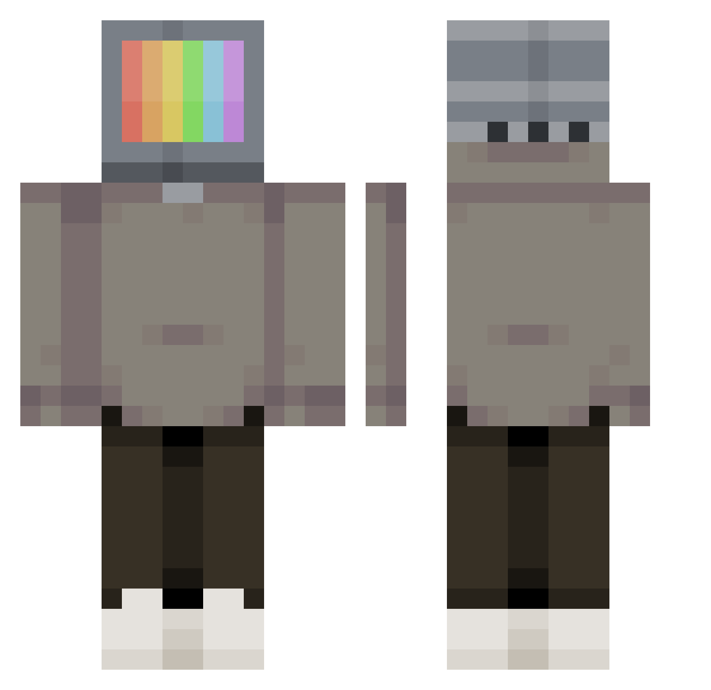 SavvakiS1 Minecraft skin, front and back view