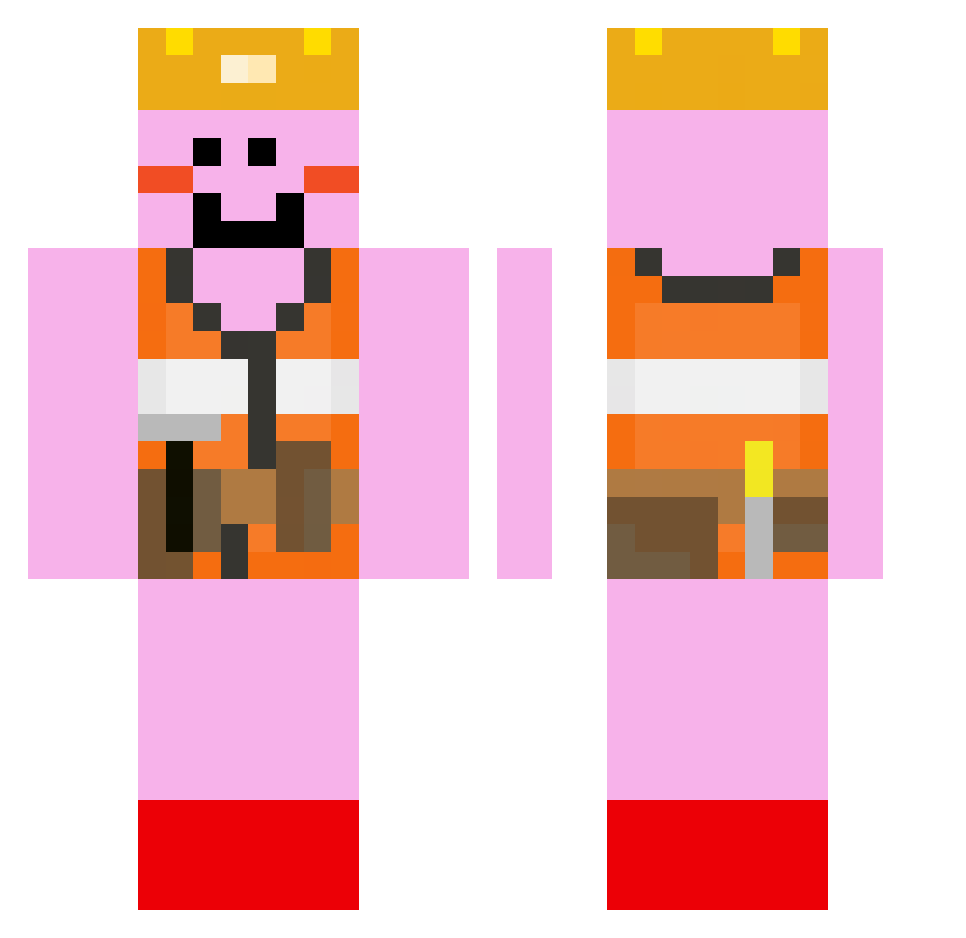 felipelima43 Minecraft skin, front and back view