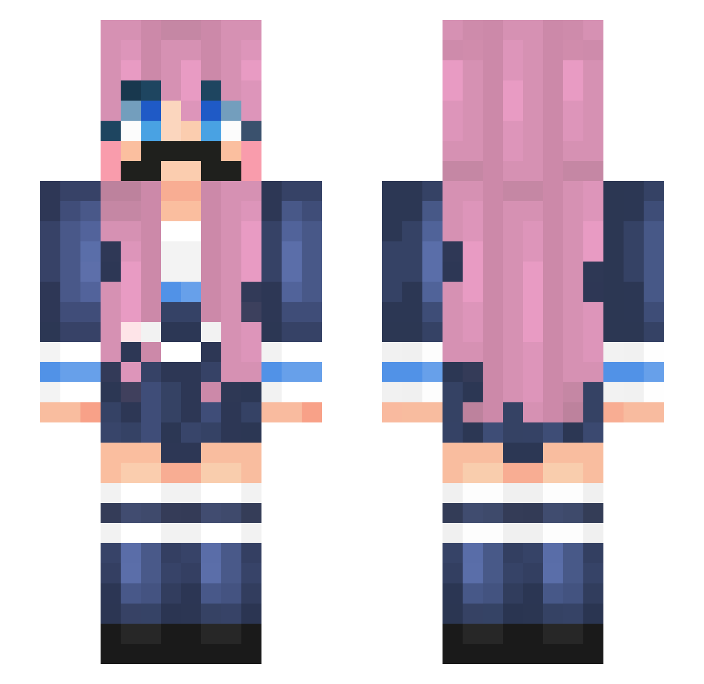 cutestjen Minecraft skin, front and back view