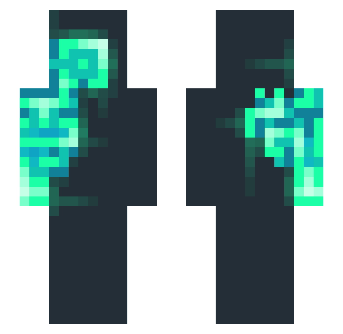 Radiant_Zephyr Minecraft skin, front and back view