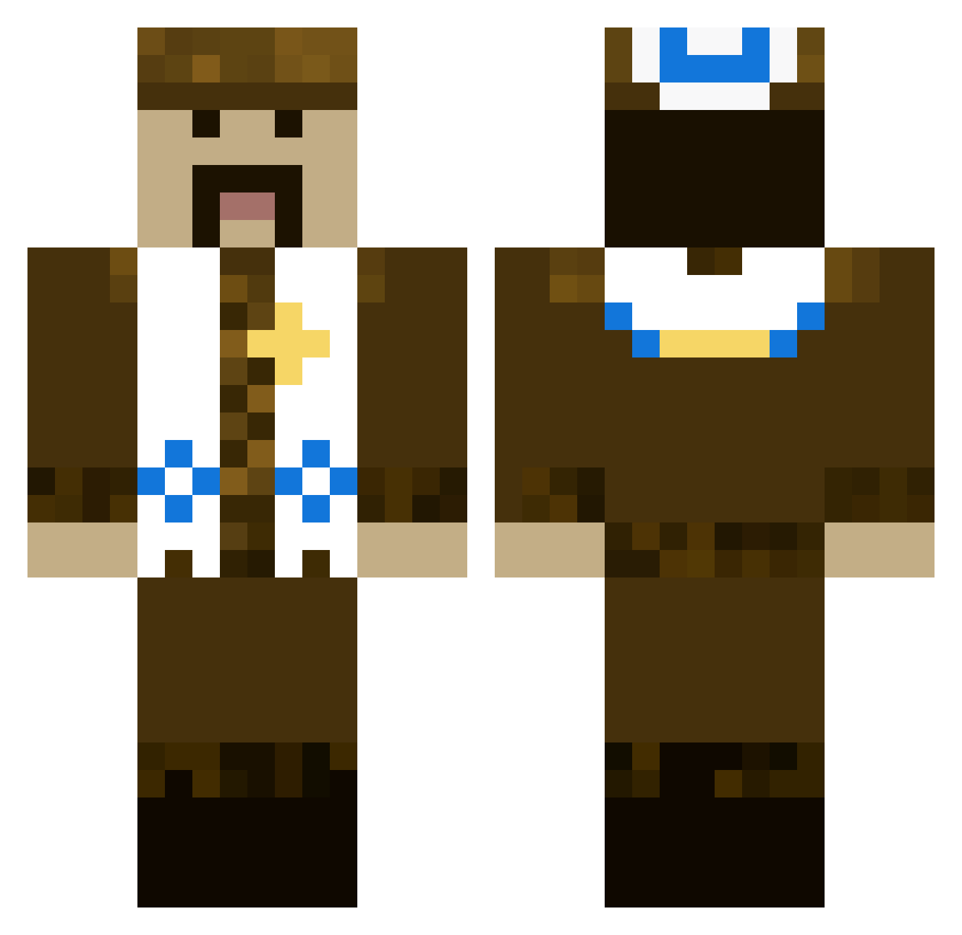 TheDarkAndroid Minecraft skin, front and back view