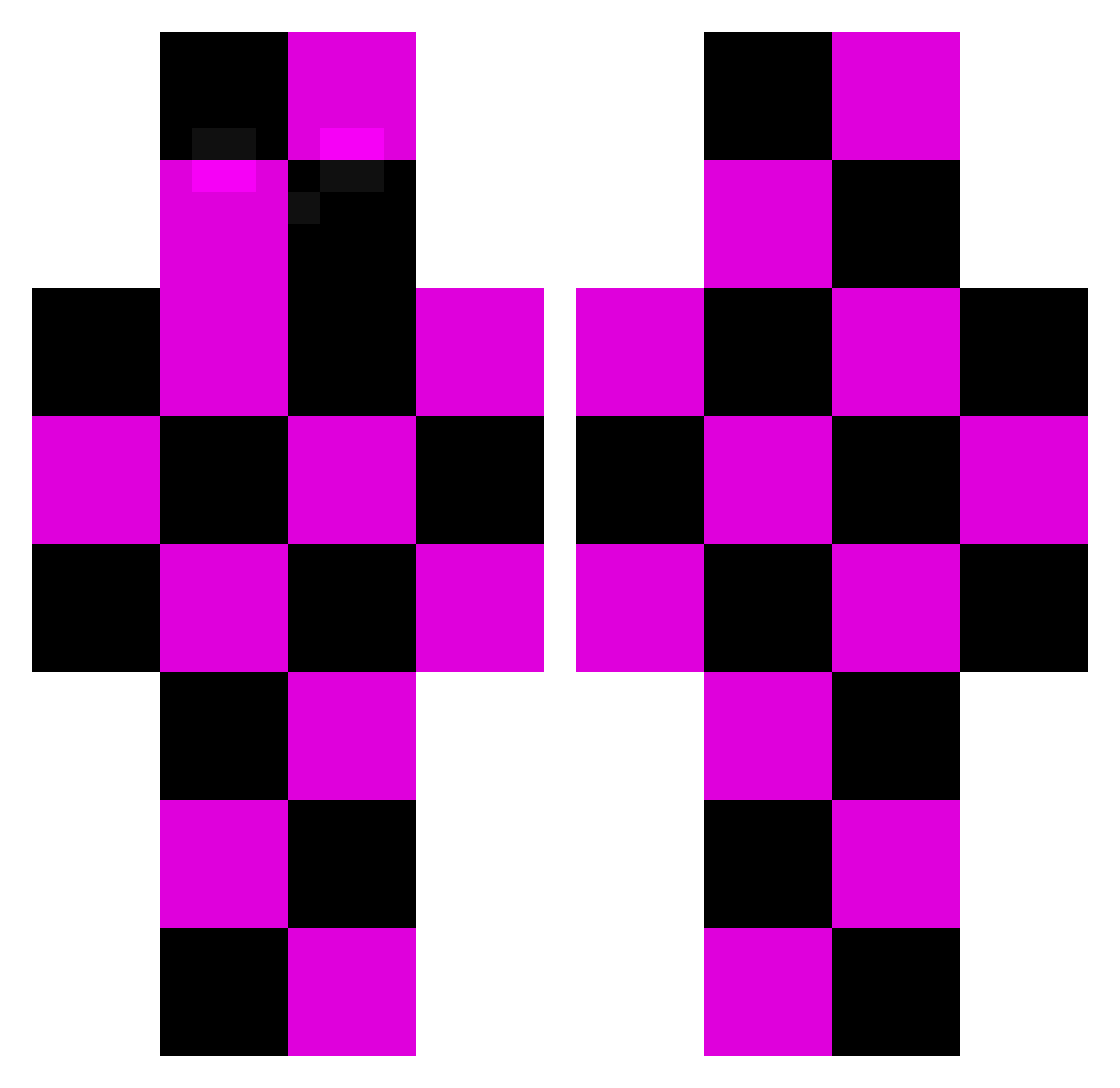 ShareBB Minecraft skin, front and back view