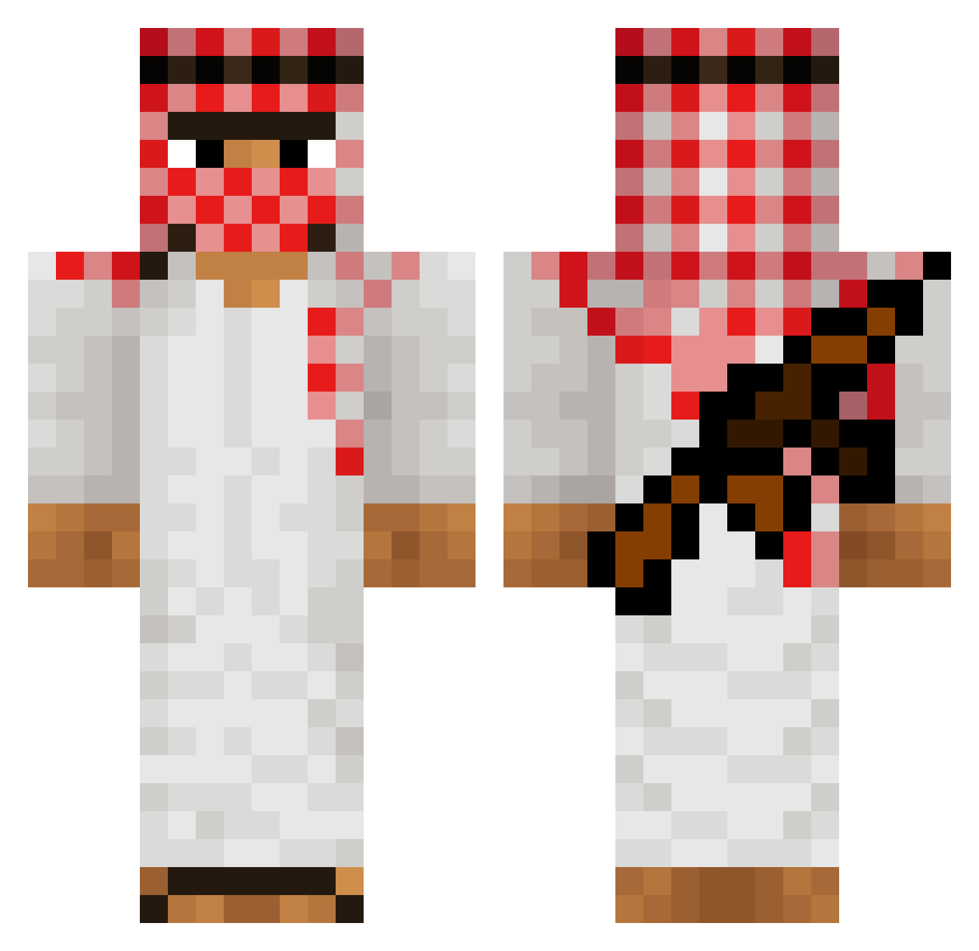 nice1bruva Minecraft skin, front and back view